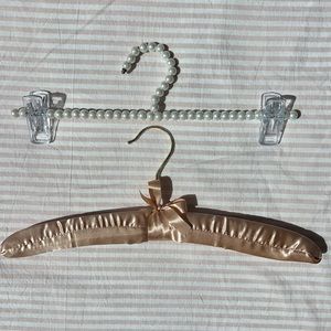 Homegoods Hangers Satin Rose Pink Blush and Pearl